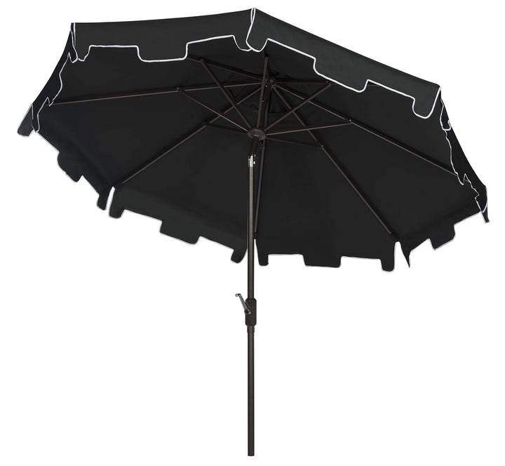 Safavieh PAT8000H Outdoor Collection Zimmerman Crank Market Umbrella with Flap - Diamond Home USA