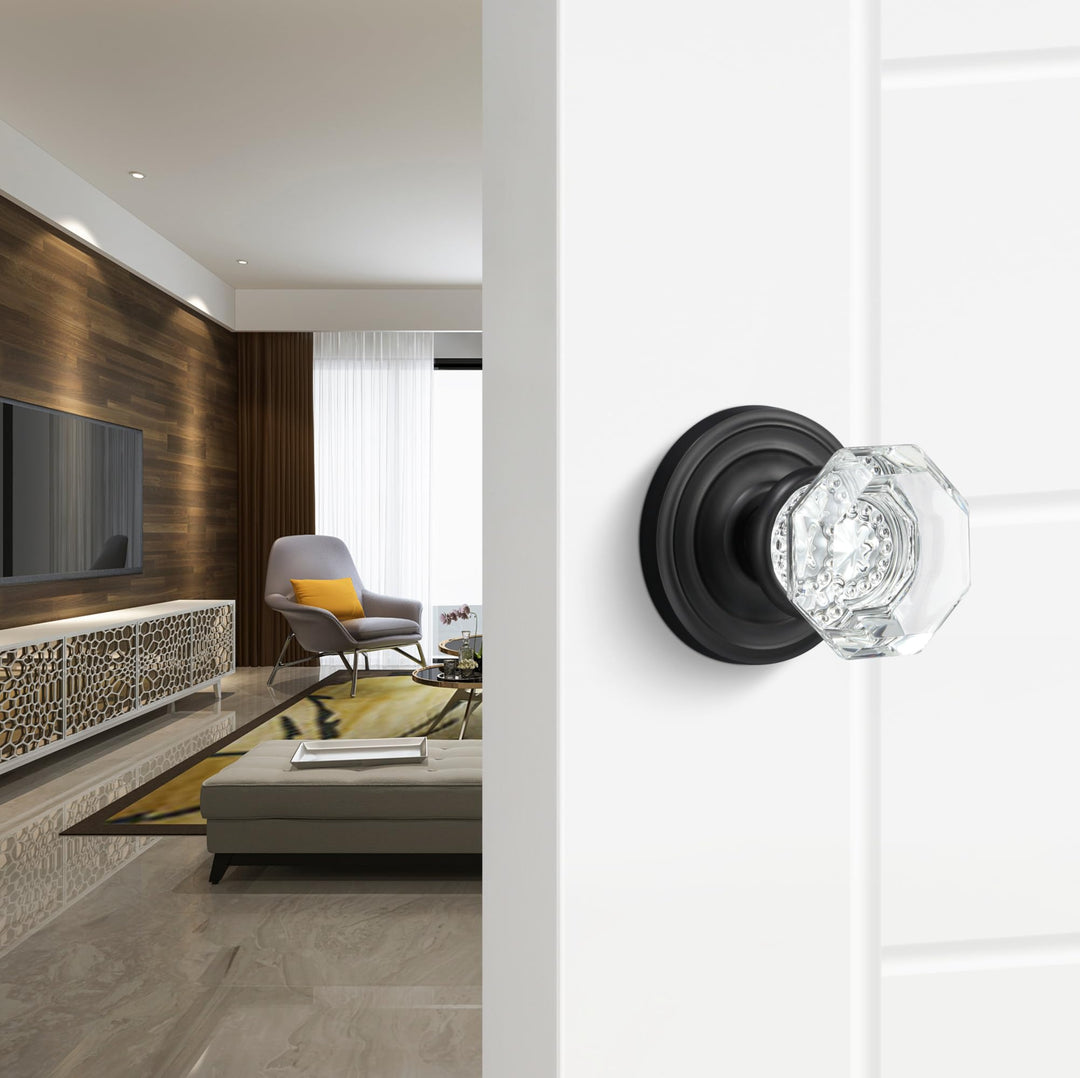 Sure-Loc Hardware Ridgecrest Mountain Torrey Flat Black No Deadbolt Dummy Door - Diamond Home USA