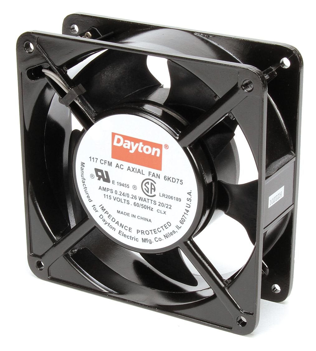 Dayton Square Axial Fan 4-11/16" Width 4-11/16" Height 115VAC Voltage - 6KD75