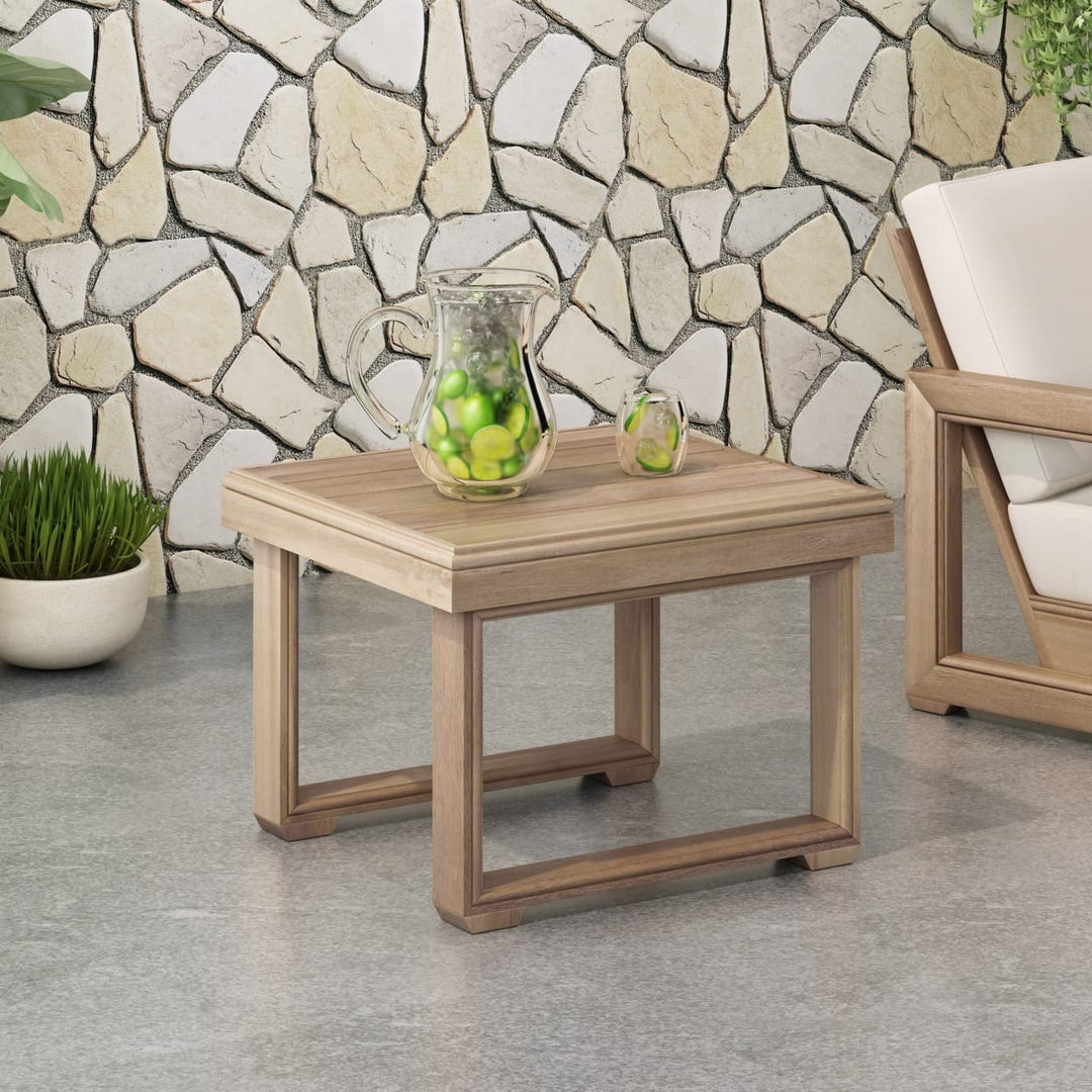 Christopher Knight Home Nicholas Outdoor Acacia Wood Side Table Brown - Diamond Home USA