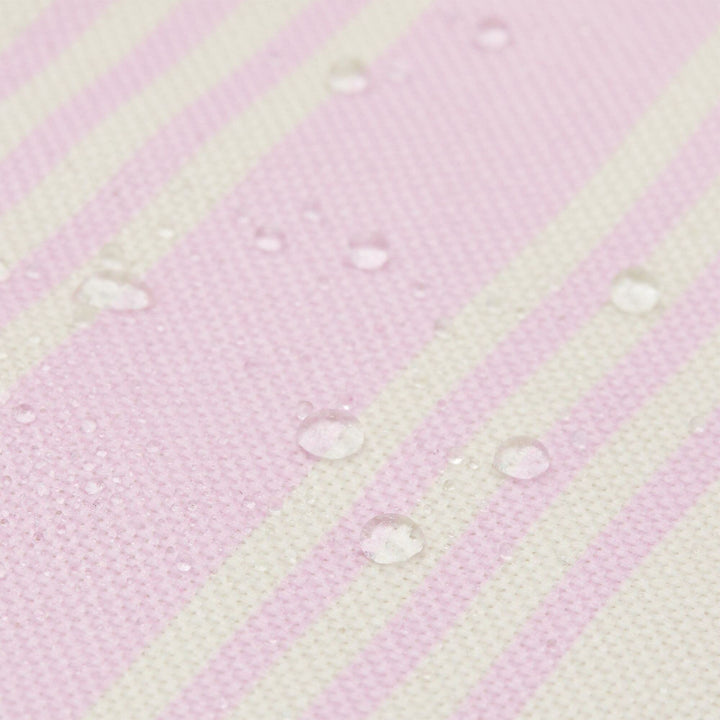 Set of 6 Placemats 13 X 17 in Beige Pink Striped Washable Place Mats for Kitchen - Diamond Home USA