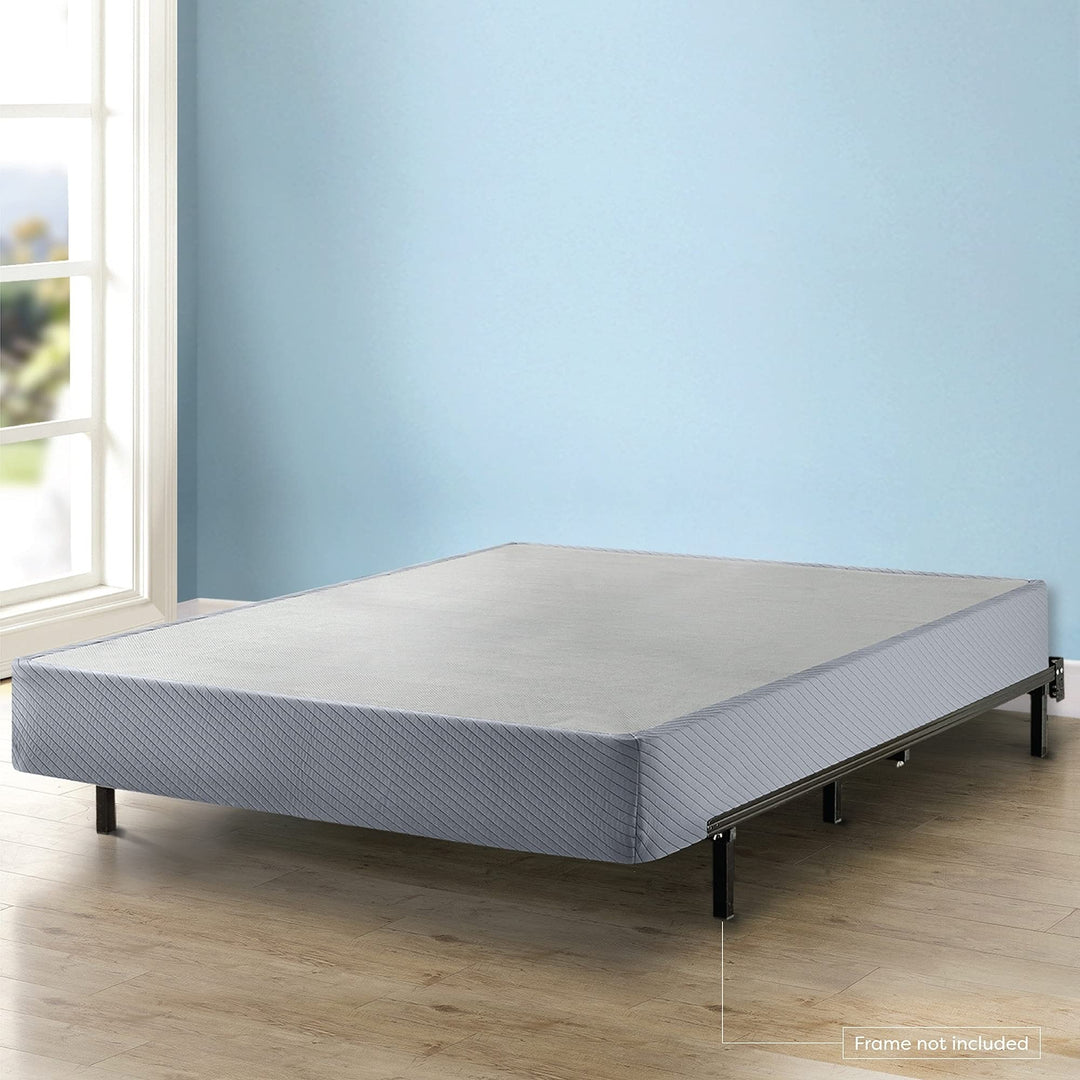 Crown Comfort Queen Size 9 Inch Heavy Duty Steel Box Spring Gray by