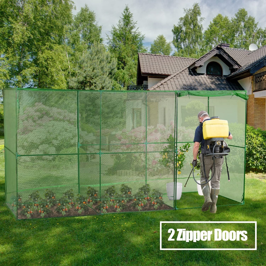 12'x4'x6' Crop Cage Plant Protection Tent Netting Cover Lawn with Zippered - Diamond Home USA