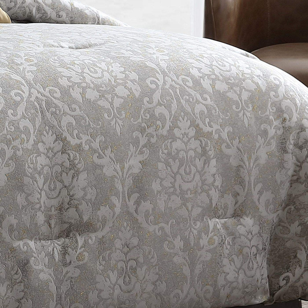 Riverbrook Home 100% Polyester Comforter Set King Lantana - Gray 10 Piece Set - Diamond Home USA