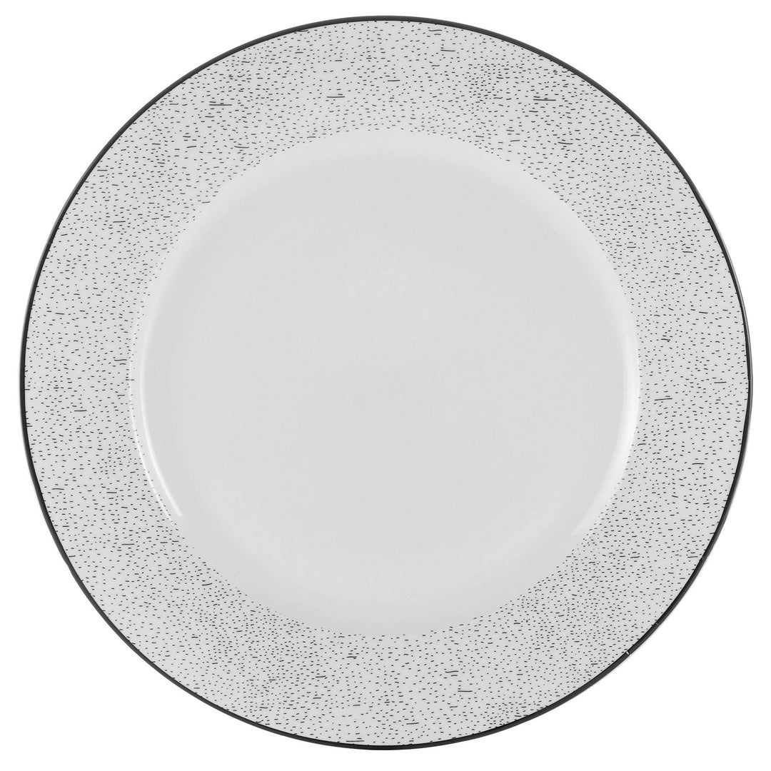 12pc Black White Sketch 10'5" X 0'5" Stripe Modern Contemporary Round - Diamond Home USA