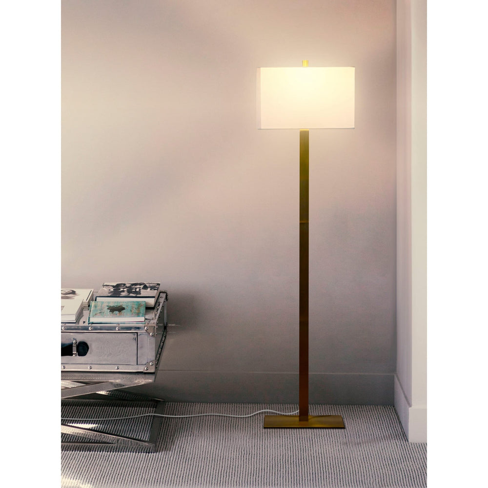 Led Floor Lamp Brass Mid-Century Modern Bulbs Included Energy Efficient - Diamond Home USA