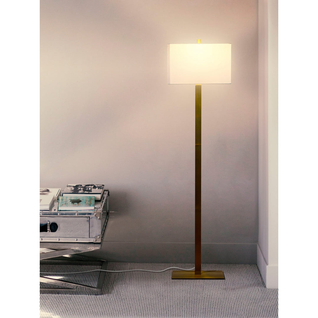 Led Floor Lamp Brass Mid-Century Modern Bulbs Included Energy Efficient - Diamond Home USA