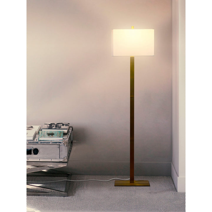 Led Floor Lamp Brass Mid-Century Modern Bulbs Included Energy Efficient - Diamond Home USA