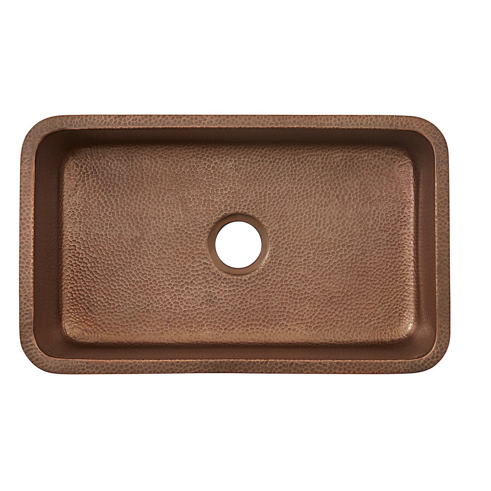 Sinkology SK202-30AC Transitional Orwell Undermount Handmade Solid Copper 30 In. - Diamond Home USA