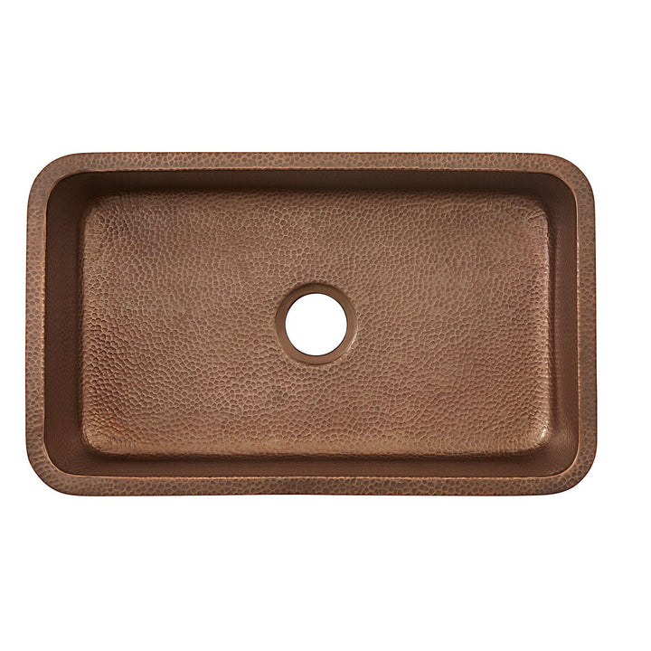 Sinkology SK202-30AC Transitional Orwell Undermount Handmade Solid Copper 30 In. - Diamond Home USA