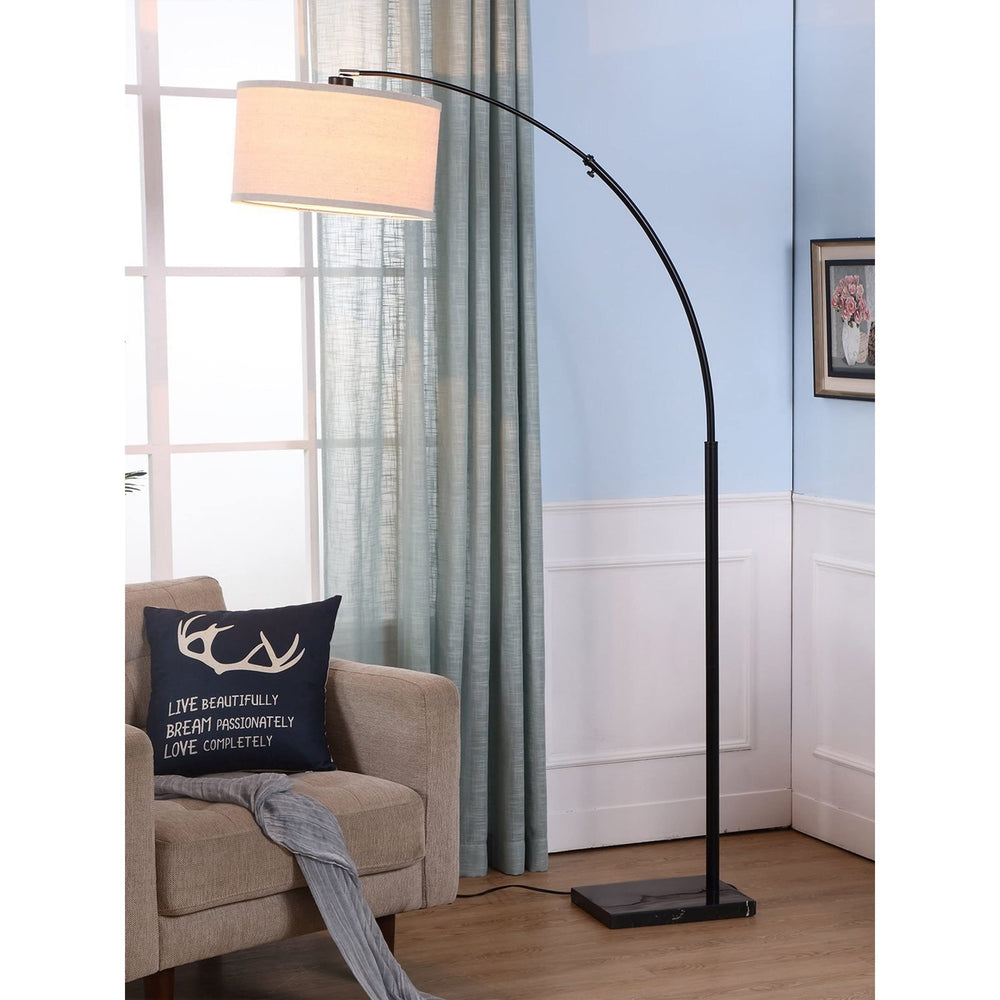 Led Floor Lamp Black Mid-Century Modern Bulbs Included Energy Efficient - Diamond Home USA