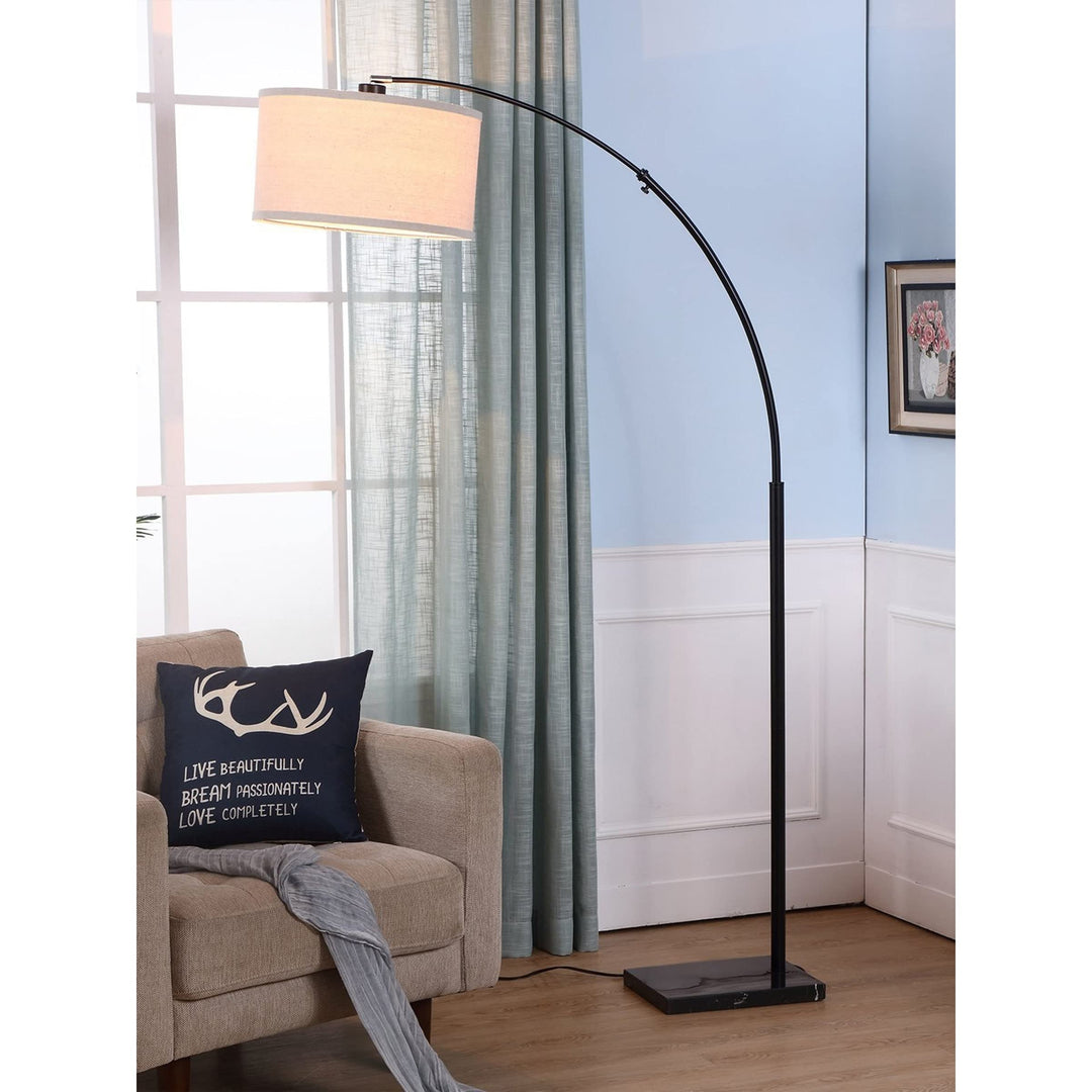 Led Floor Lamp Black Mid-Century Modern Bulbs Included Energy Efficient - Diamond Home USA