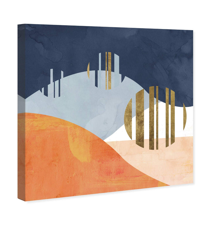 Wynwood Studio Abstract Wall Art Canvas Prints 'The Desert Night' Geometric Home 30 x 30 - Diamond Home USA
