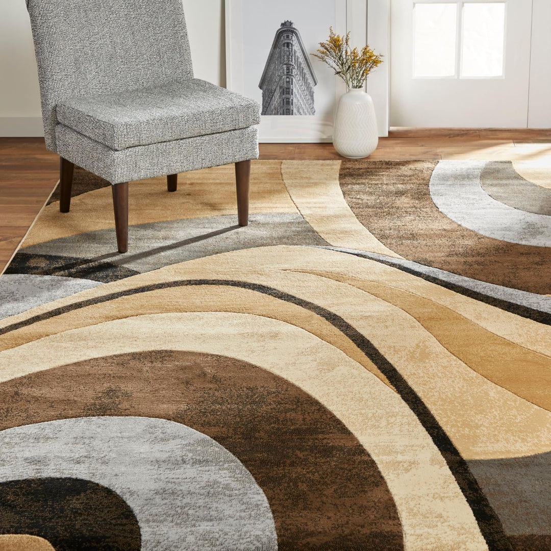 Home Dynamix Tribeca Slade Modern Area Rug Abstract Brown/Gray