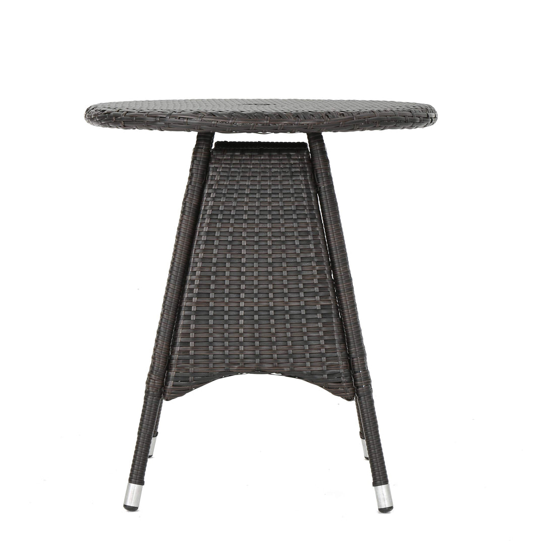 Christopher Knight Home Corsica PE Round Bistro Table Multibrown - Diamond Home USA