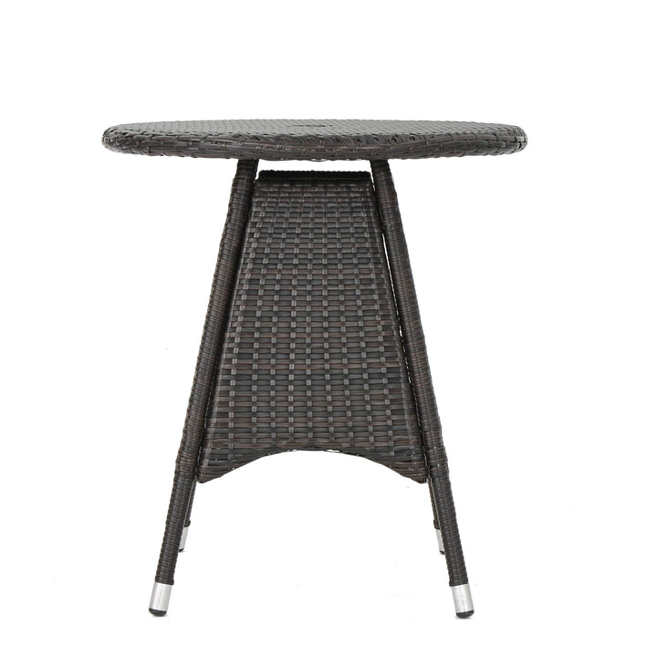 Christopher Knight Home Corsica PE Round Bistro Table Multibrown - Diamond Home USA