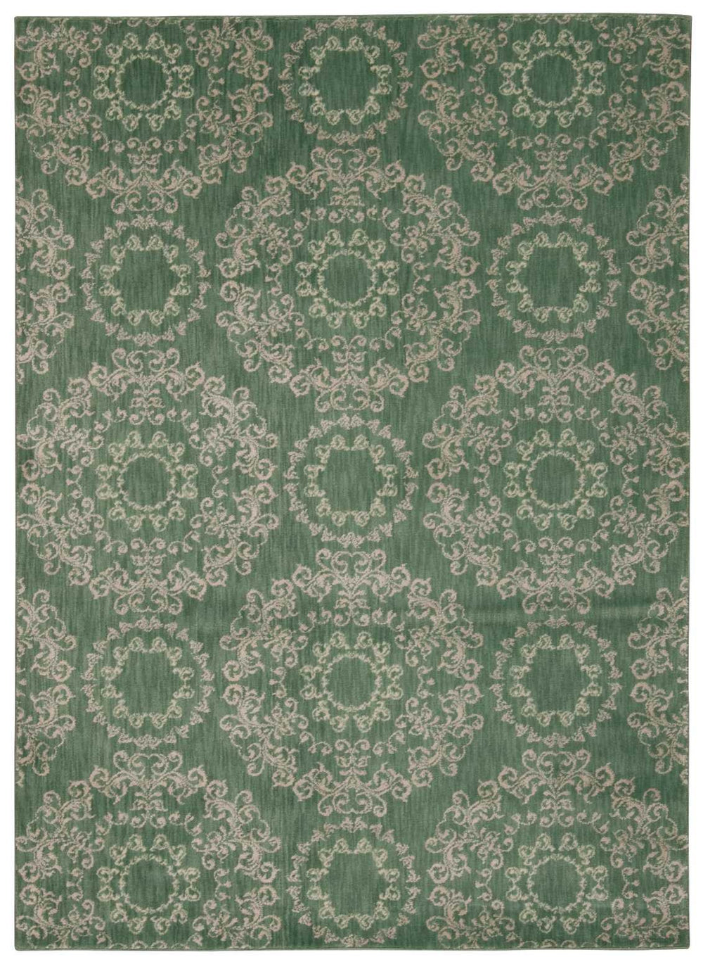 Nourison Tranquility Light Green Rectangle Area Rug 3-Feet Inches by 5-Feet - Diamond Home USA