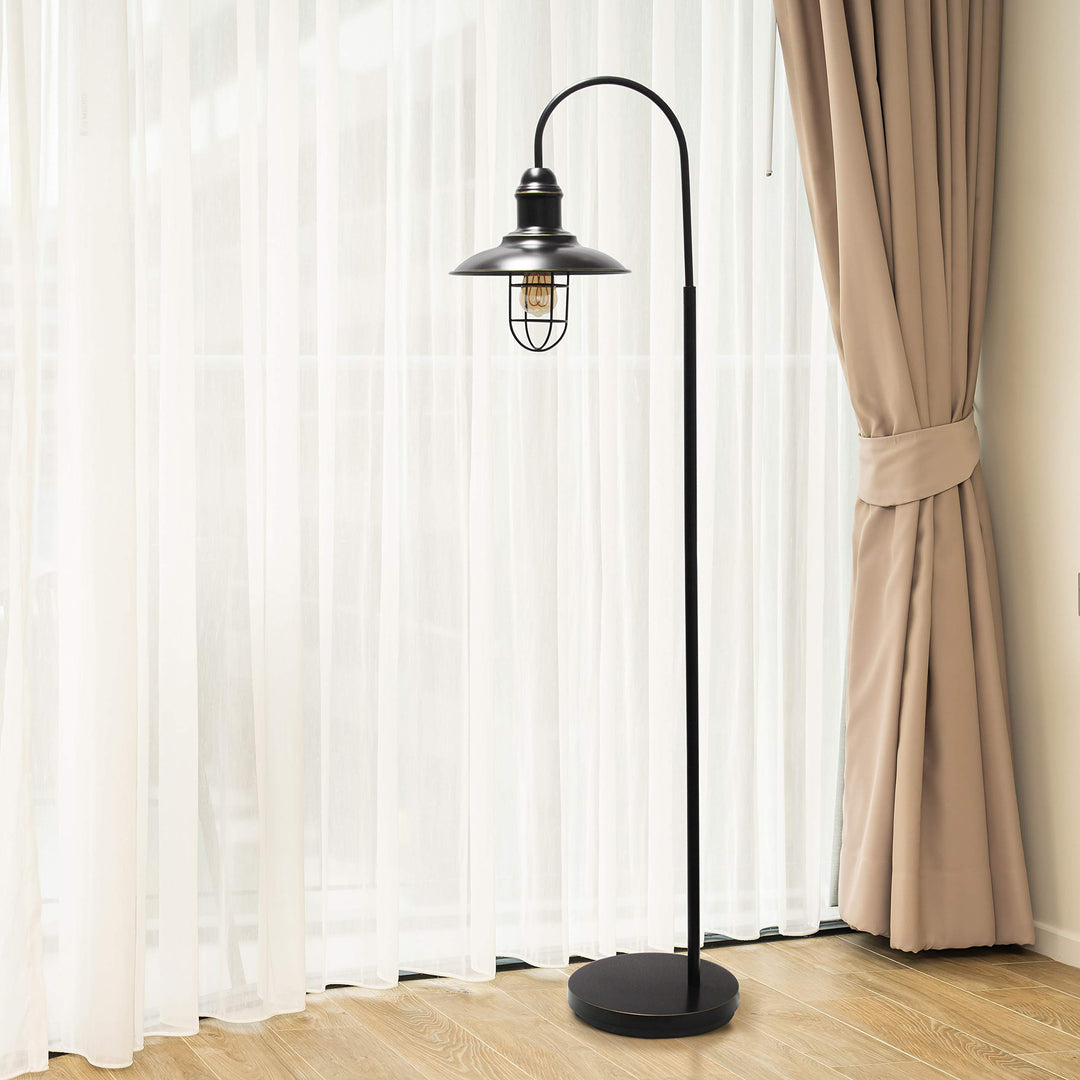 Elegant Designs LF1032-RBZ Rustic Open Cage Floor Lamp Restoration Bronze - Diamond Home USA