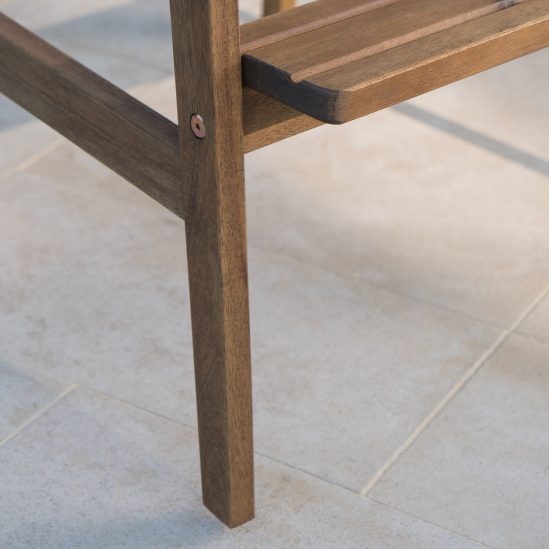 Christopher Knight Home Malibu Outdoor Acacia Wood Adirondack Barstools 2-Pcs Brown - Diamond Home USA