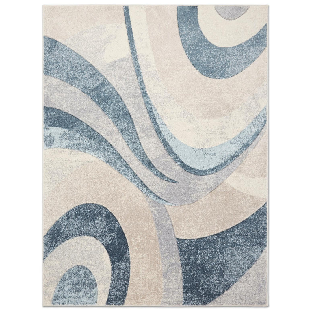 Home Dynamix Tribeca Slade Modern Area Rug Abstract Blue 9'2"x12'5" Rectangular 9'2"x12'5" - Blue/Beige