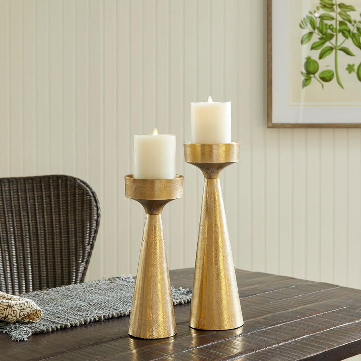 Candle Stand Small Gold - Diamond Home USA