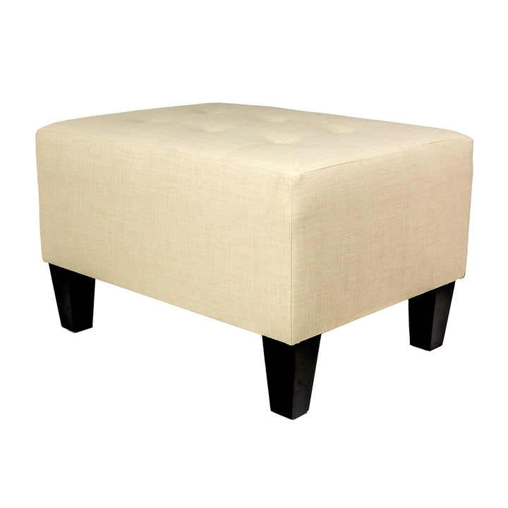MJL Furniture Milo Squared Upholstered Ottoman Blue - Diamond Home USA