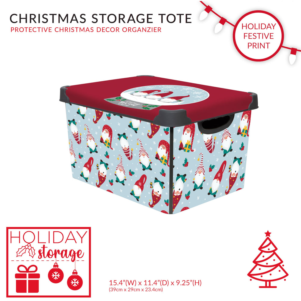 Simplify "Gnome Sweet Gnome Design Storage Bin|Christmas Tote|Holiday Décor - Diamond Home USA