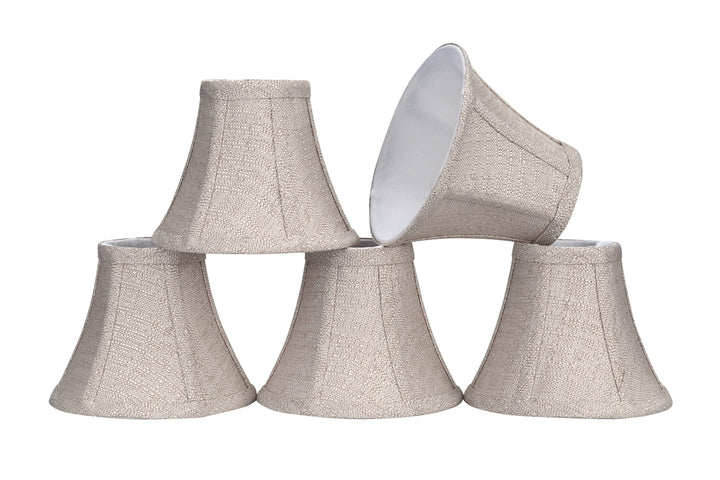 Aspen Creative 30059-5 Small Bell Shape Chandelier Clip-On Lamp Shade Set (5