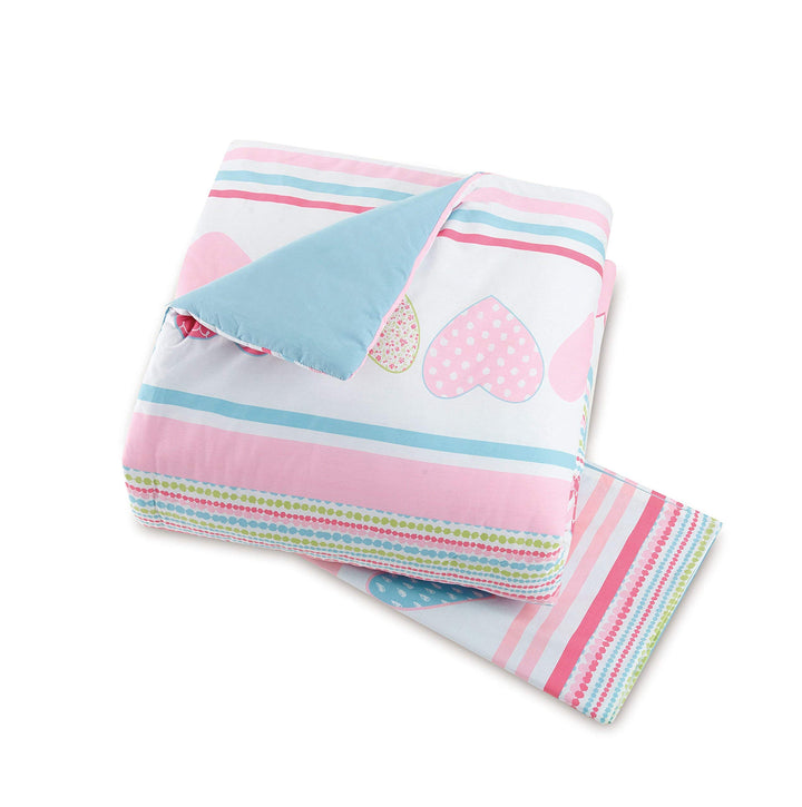 URBAN PLAYGROUND Dapne 5-Piece Heart Full Queen Bed Set - Includes Reversible - Diamond Home USA