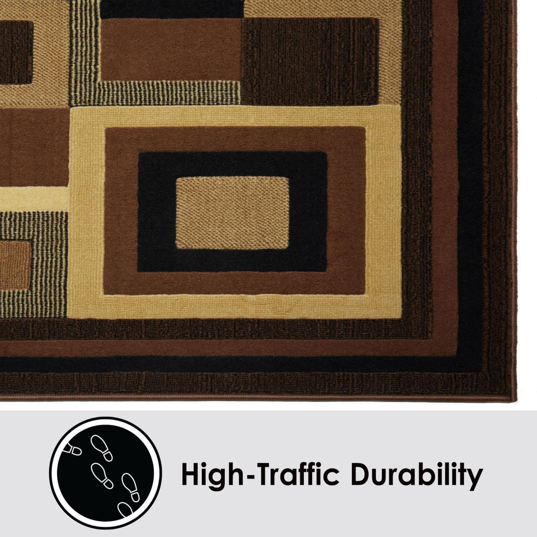 Home Dynamix Catalina Virginia Abstract Runner Rug Geometric Black/Brown - Diamond Home USA
