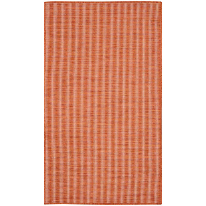 Nourison Positano Indoor/Outdoor Terracotta 3' x 5' Area Rug Easy Cleaning Non 3' x 5' - Terracotta