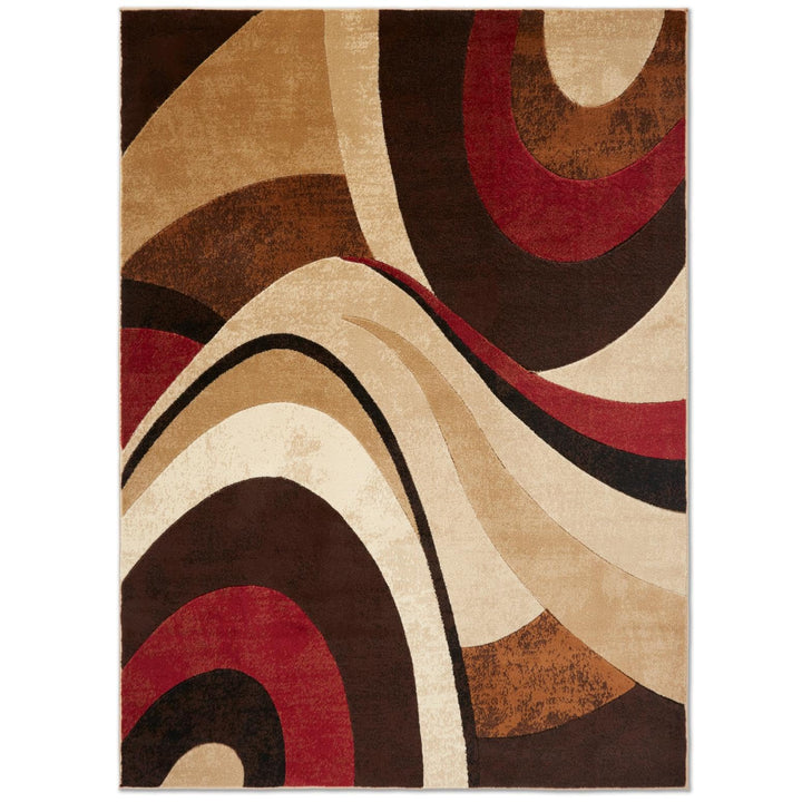 Home Dynamix Tribeca Slade Modern Area Rug Abstract Brown/Red 7'10"x10'6" 7'10"x10'6" - Brown/Red