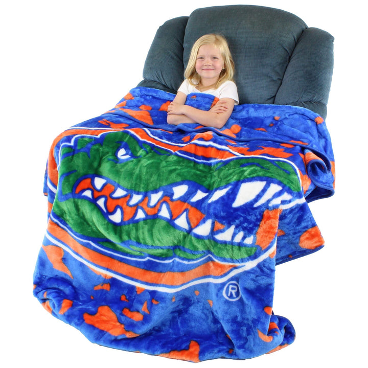 Florida Gators Throw Blanket/Bedspread 63" X 86" Sports Collegiate - Diamond Home USA