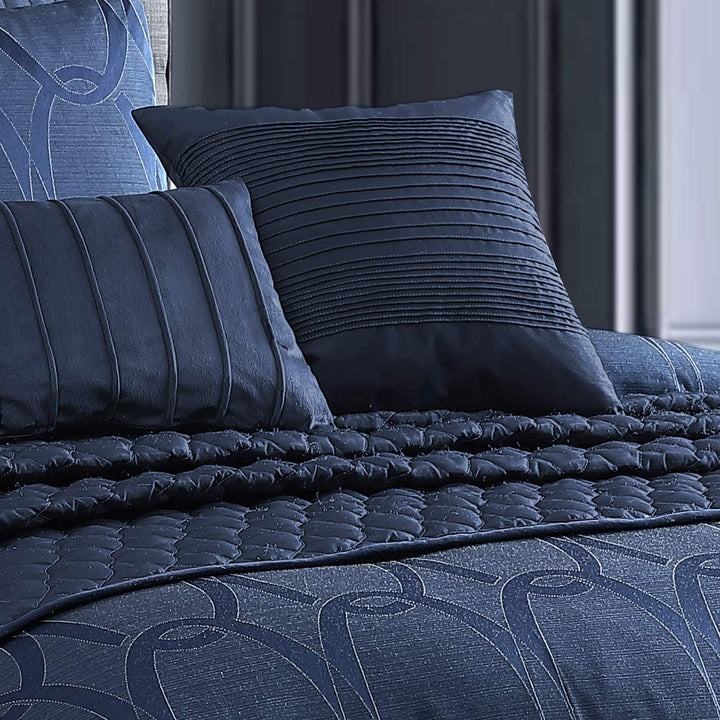 Riverbrook Home 100% Polyester Comforter Set Queen Destiny - Dark Blue 10 - Diamond Home USA