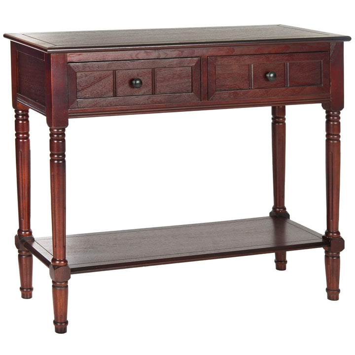 Dark Cherry 2-Drawer Console Table Transitional Rectangle Wood - Diamond Home USA