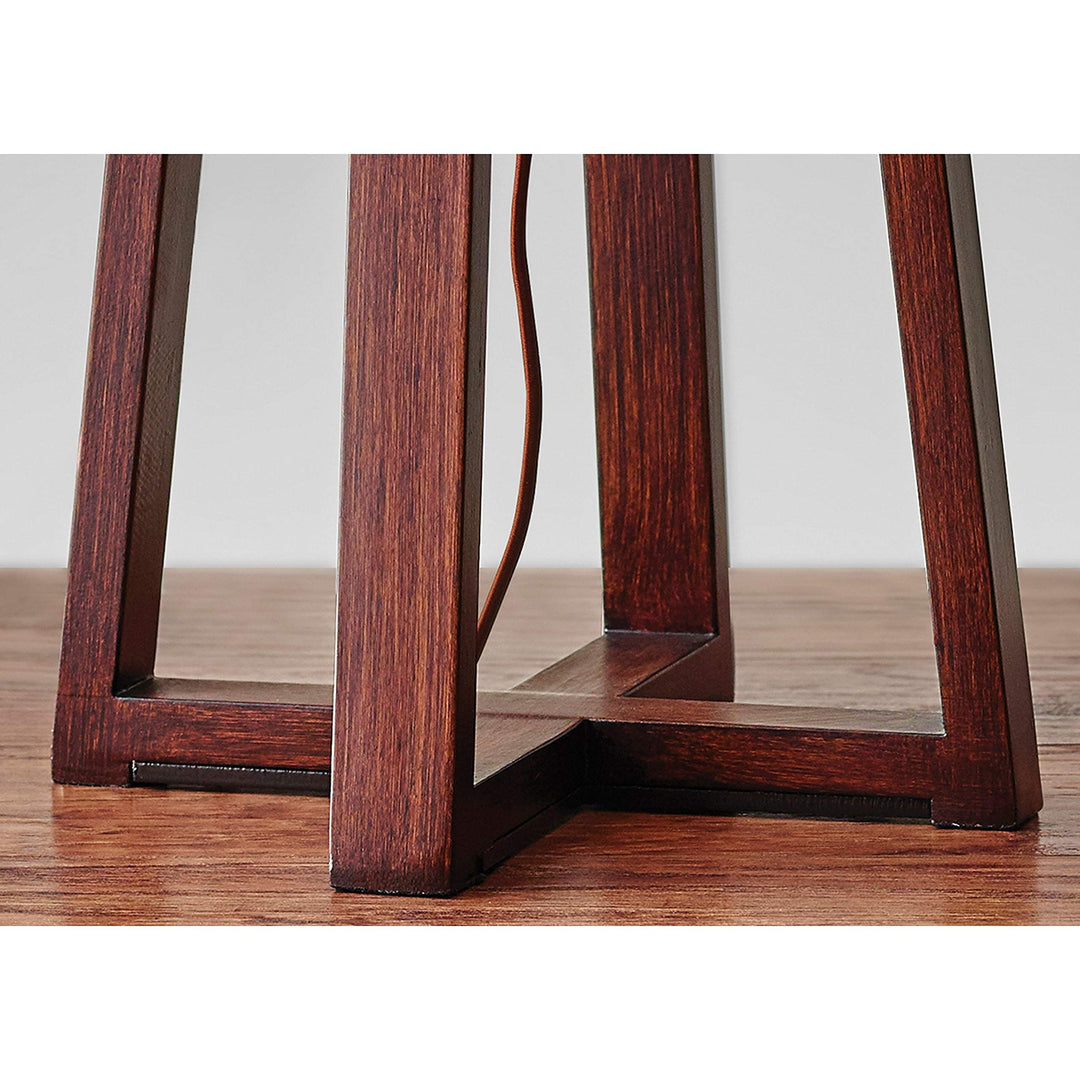 24-inch Walnut Table Lamp Mid-Century Modern Contemporary - Diamond Home USA