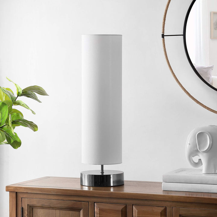 Lighting Wick White 26-inch Led Table Lamp 7.5" W X L 25.75" H Modern - Diamond Home USA