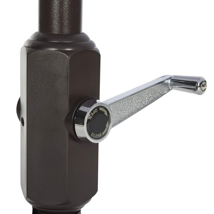 Safavieh PAT8000K Outdoor Collection Zimmerman White Uv Resistant 9 Ft Crank - Diamond Home USA