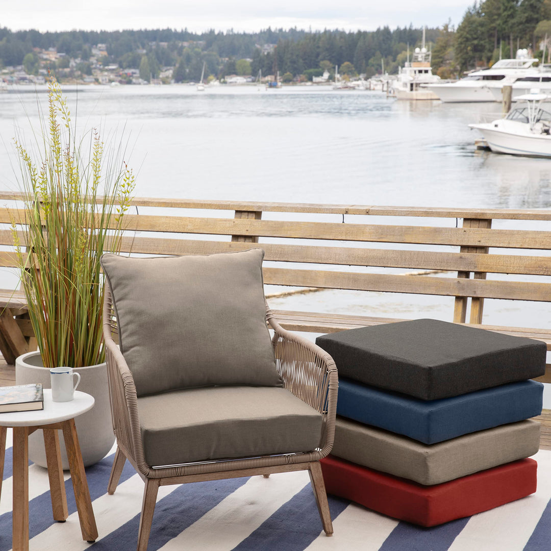 Arden Selections Oceantex Outdoor Deep Seating Cushion Set 24 x 24 Natural Tan - Diamond Home USA