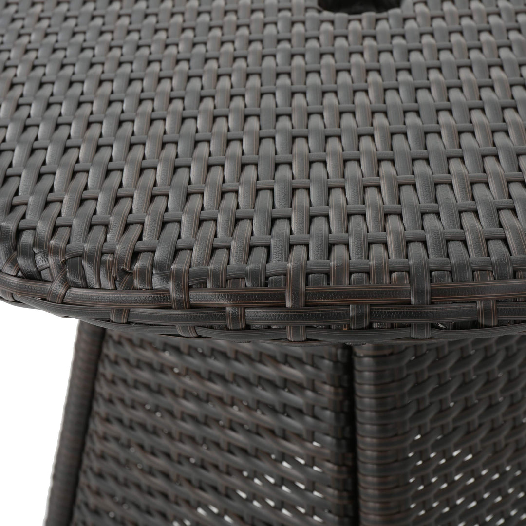 Christopher Knight Home Corsica PE Round Bistro Table Multibrown - Diamond Home USA