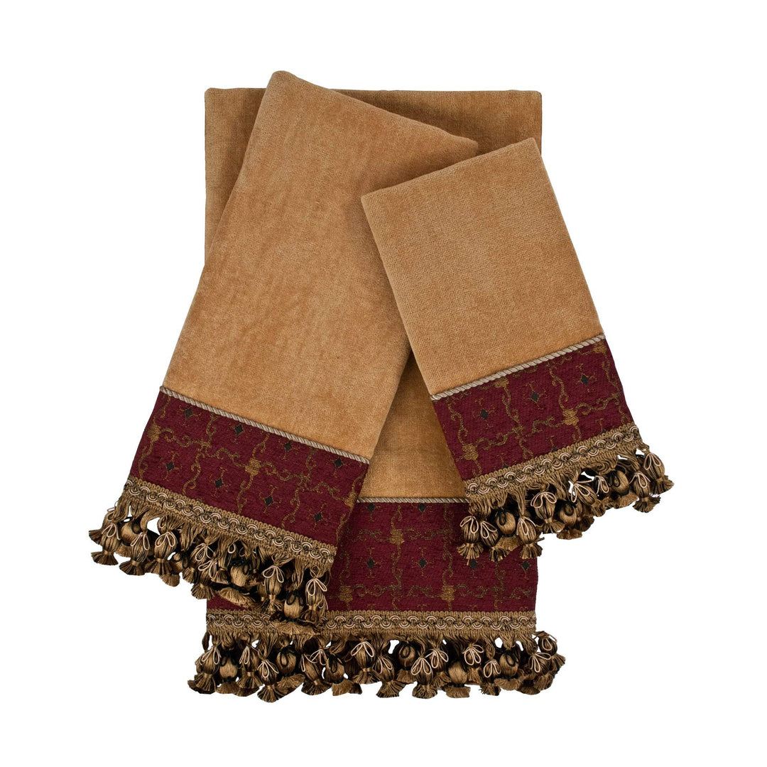 Sherry Kline Empire Dots 3-Piece Embellished Towel Set