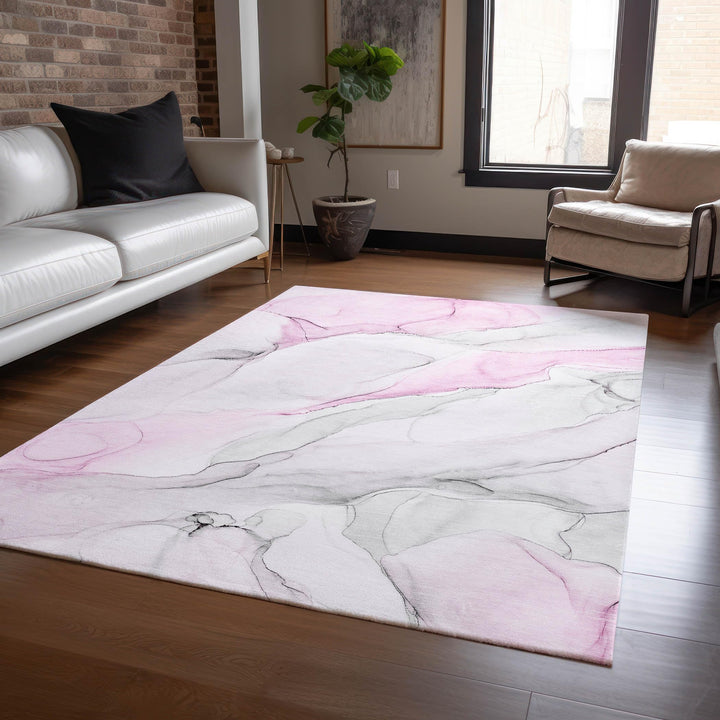 Addison Rugs Chantille ACN515 Pink 9' x 12 Indoor Outdoor Area Rug Stain - Diamond Home USA
