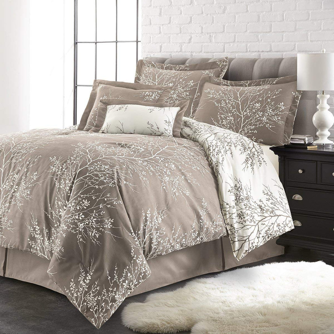 Spirit Linen - Queen Bed in a Bag 6-Piece Oversized Reversible Bedding with