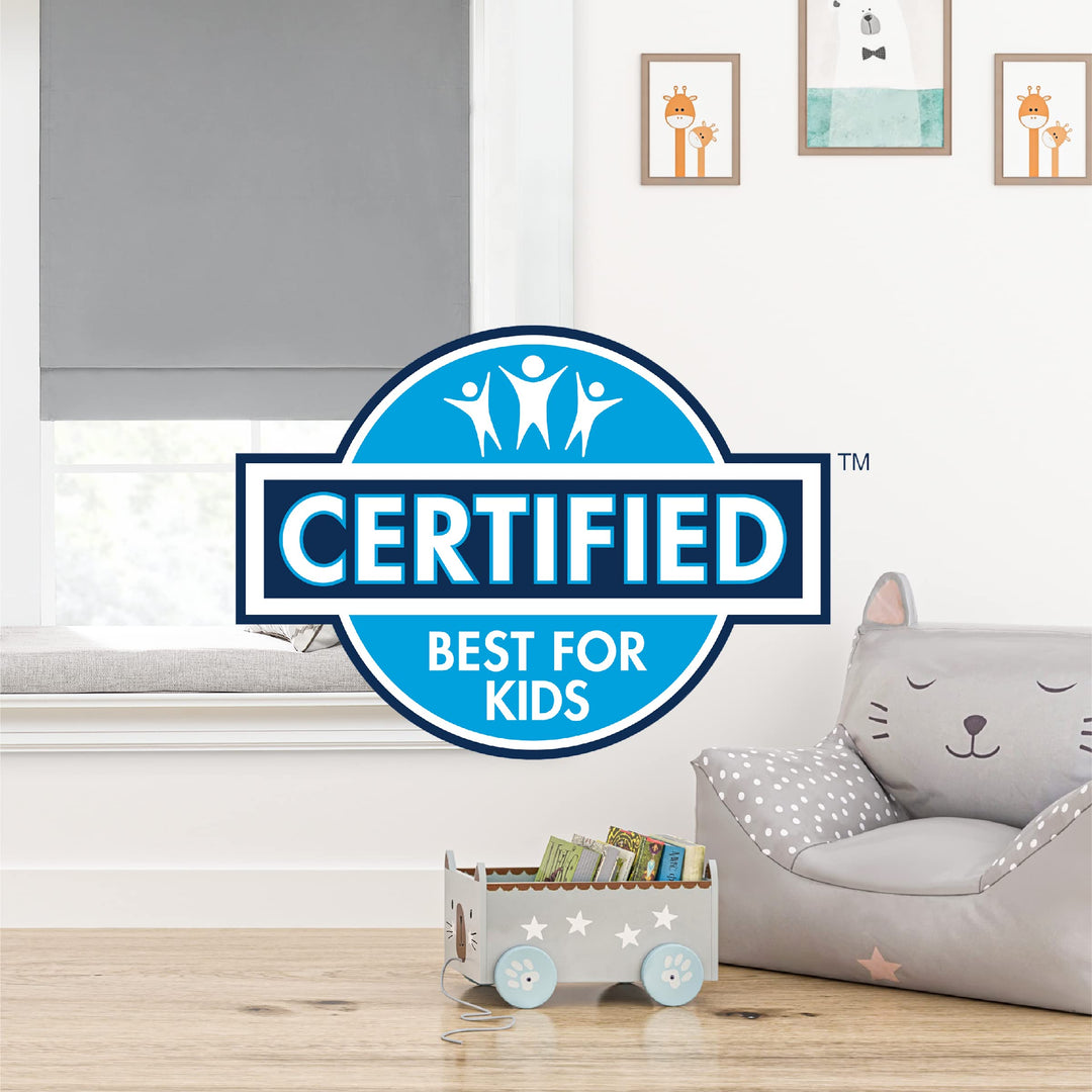 ECLIPSE Kylie Total Privacy Blackout Cordless Lined Window Roman Shade for 27x64 - Ivory - Diamond Home USA