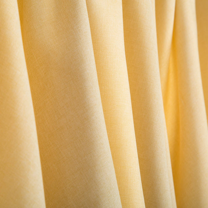 84 Inch Gold Solid Color Window Valance Single Panel Pale Yellow Texture Pattern - Diamond Home USA