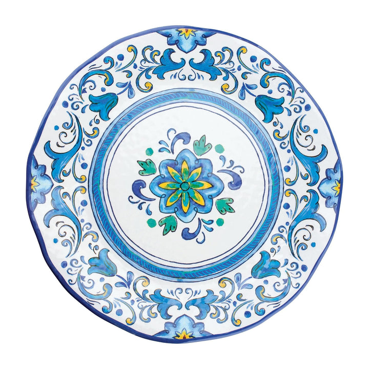 12-piece Sail Away Dinnerware Set Blue Coastal Casual Round 12 Piece - Diamond Home USA