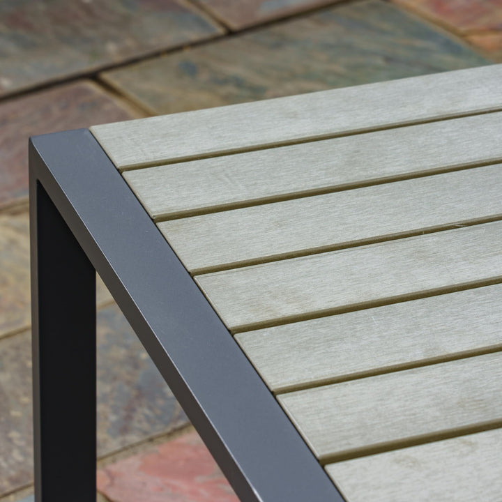 Tortuga Outdoor Lakeview Side Patio Table Charcoal - Diamond Home USA