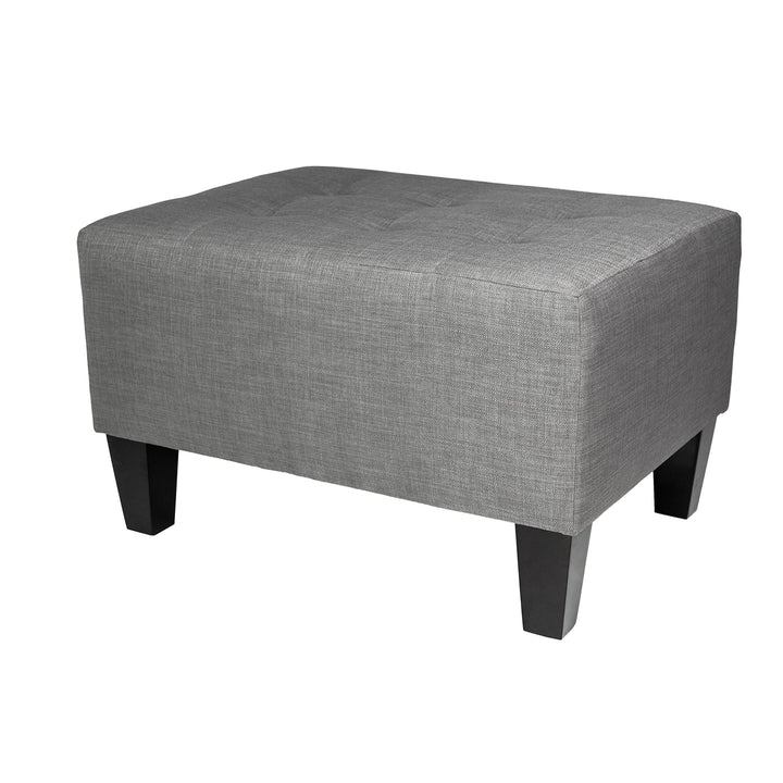 MJL Furniture Milo Squared Upholstered Ottoman Blue - Diamond Home USA