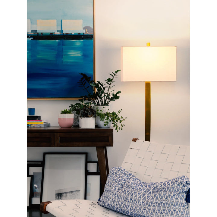 Led Floor Lamp Brass Mid-Century Modern Bulbs Included Energy Efficient - Diamond Home USA