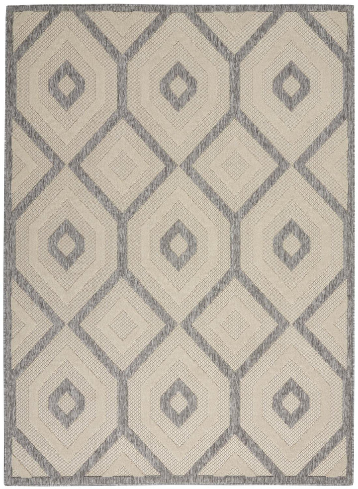 Nourison Palamos Indoor-Outdoor Cream 6' x 9' Area -rug Easy -cleaning Non 6' x 9' - Cream